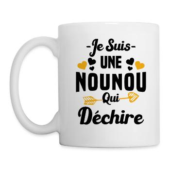 Je Suis Une Nounou Qui Déchire Humour Cadeau - Mug blanc - blanc - Gauche