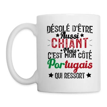 Désolé d'etre Chiant c'est mon côté portugais - Mug blanc - blanc - Gauche