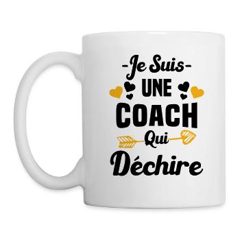 Je Suis Une Coach Qui Déchire - Mug blanc - blanc - Gauche