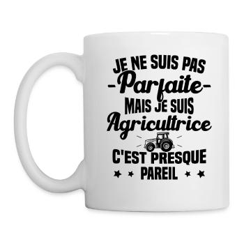 Pas parfaite mais je suis Agricultrice Femme Cool - Mug blanc - blanc - Gauche