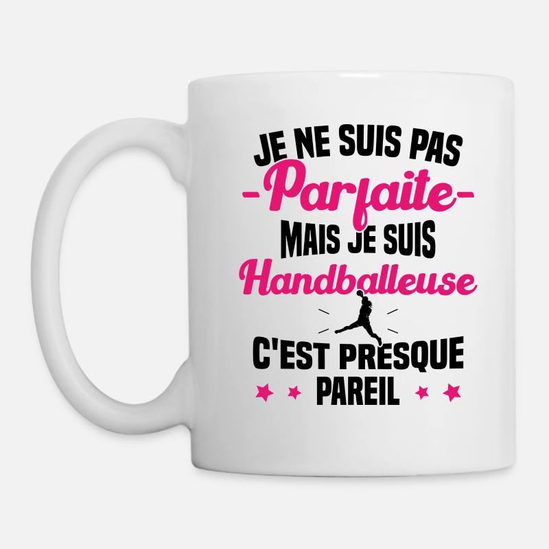 Pas Parfaite Mais Je suis Handballeuse Cadeau - Mug blanc - blanc
