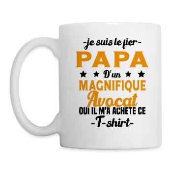 Papa d'un magnifique Avocat Humour Cadeau - Mug blanc - blanc - Gauche