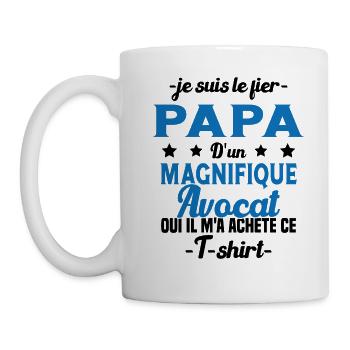 Papa d'un magnifique Avocat Humour Cadeau - Mug blanc - blanc - Gauche