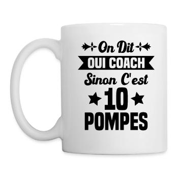 On Dit Oui Coach Humour Coaching Sportif Cadeau - Mug blanc - blanc - Gauche
