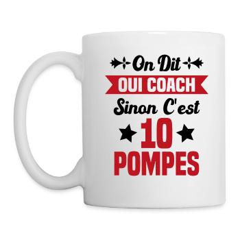 On Dit Oui Coach Humour Coaching Sportif Cadeau - Mug blanc - blanc - Gauche