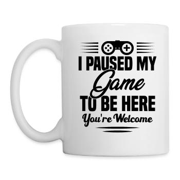 I paused my game to be here - Mug - white - Left