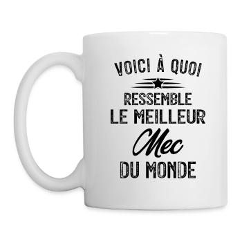 Voici à quoi Ressemble le Meilleur Mec Cadeau - Mug blanc - blanc - Gauche