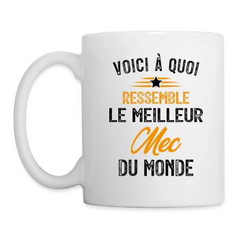 Voici à quoi Ressemble le Meilleur Mec Cadeau - Mug blanc - blanc - Gauche