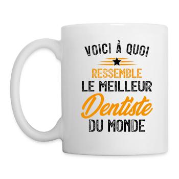 Voici à Quoi Ressemble le Meilleur Dentiste Cadeau - Mug blanc - blanc - Gauche