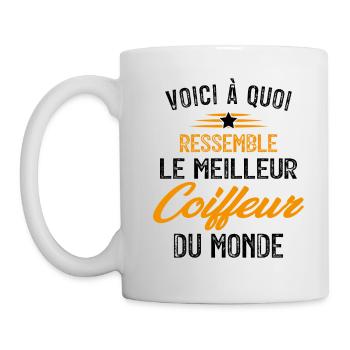 Voici à quoi ressemble le meilleur Coiffeur - Mug blanc - blanc - Gauche