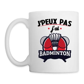 Je Peux Pas J'ai Badminton - Mug blanc - blanc - Gauche