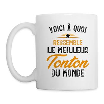 Voici à quoi ressemble le meilleur Tonton du Monde - Mug blanc - blanc - Gauche