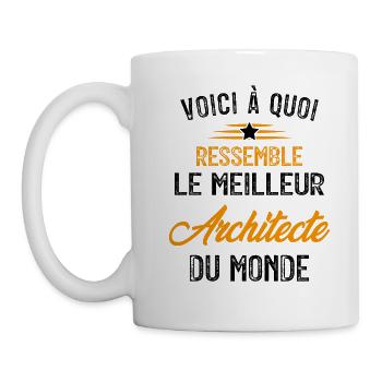 Voici à quoi ressemble le meilleur Architecte - Mug blanc - blanc - Gauche