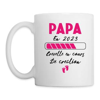 Homme Papa en 2023 Fille Idée Cadeau - Mug blanc - blanc - Gauche