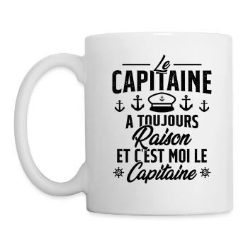 Le Capitaine A Toujours Raison C'est Moi Capitaine - Mug blanc - blanc - Gauche
