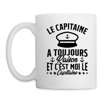 Le Capitaine A Toujours Raison C'est Moi Capitaine - Mug blanc - blanc - Gauche
