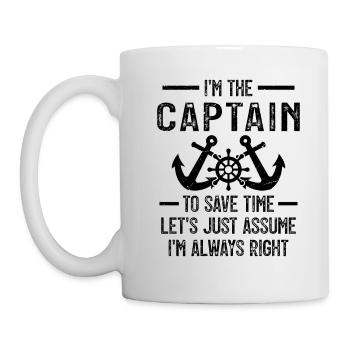 Le Capitaine A Toujours Raison C'est Moi Capitaine - Mug blanc - blanc - Gauche