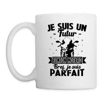 Je suis un futur Tonton Motard Humour Tonton - Mug blanc - blanc - Gauche