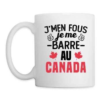J'men fous je me barre au canada - Mug blanc - blanc - Gauche