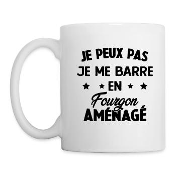 J'peux pas j'me barre en fourgon aménagé - Mug blanc - blanc - Gauche