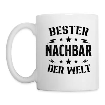 Meilleur Voisin Du Monde Humour Cadeau - Mug blanc - blanc - Gauche