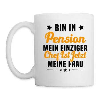 Cadeau retraité Mon seul patron c'est ma femme - Mug blanc - blanc - Gauche