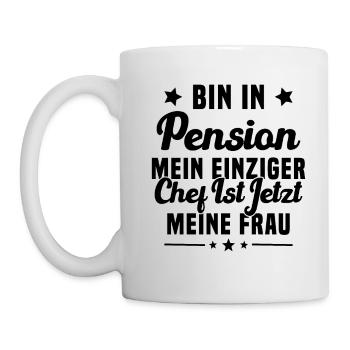 Cadeau retraité Mon seul patron c'est ma femme - Mug blanc - blanc - Gauche