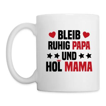 Reste Calme Papa et va chercher Maman Futur Papa - Mug blanc - blanc - Gauche