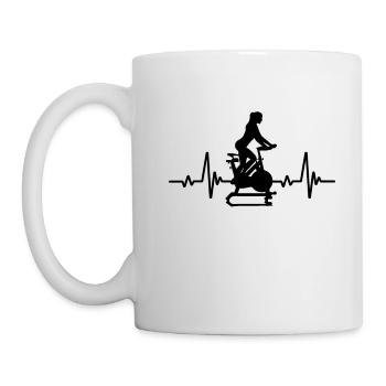 Herzfrequenz Indoor Cycling - Tasse - Weiß - Links