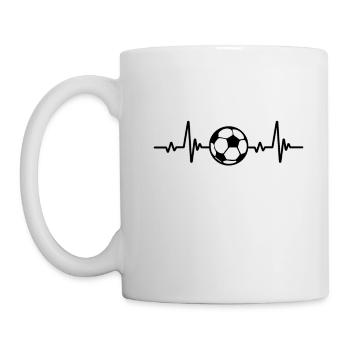 Football Heartbeat Heartbeat Gift - Mug - white - Left
