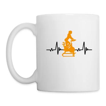 Herzfrequenz Indoor Cycling - Tasse - Weiß - Links