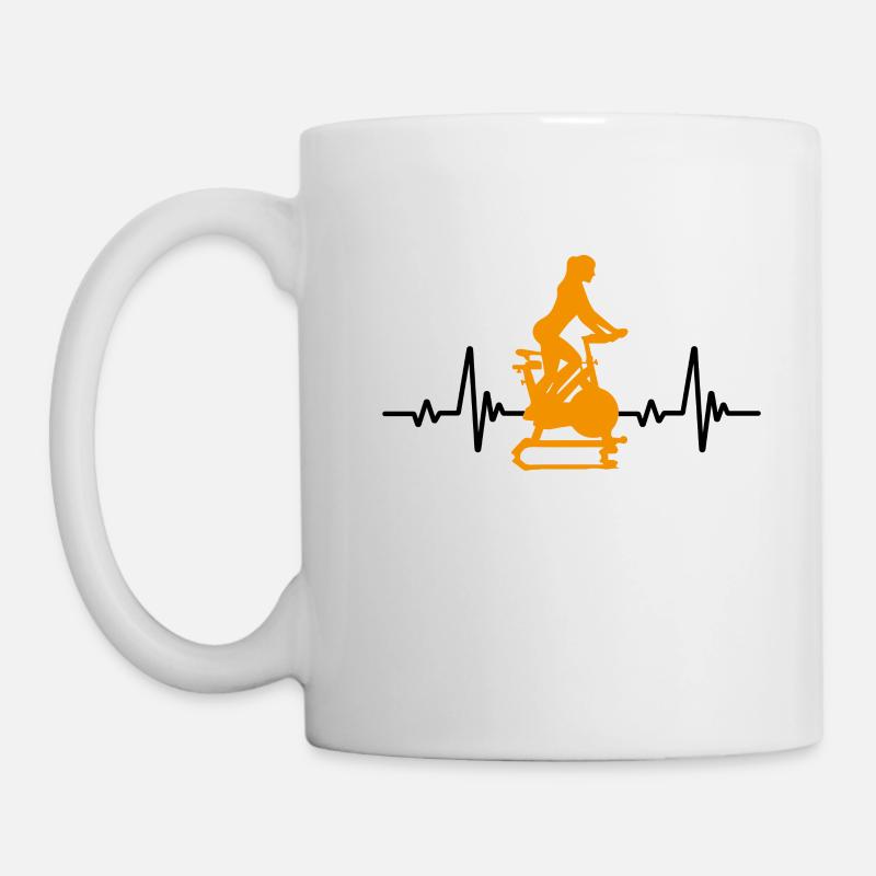 Heart rate Indoor cycling - Mug - white