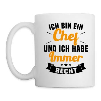 LE CHEF A TOUJOURS RAISON - Mug blanc - blanc - Gauche