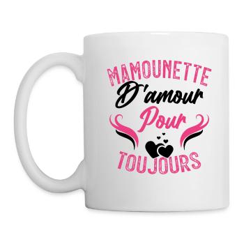 Femme Mamounette D'amour Cadeau Fête Des Mamie - Mug blanc - blanc - Gauche
