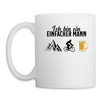 je suis un homme simple randonnée, vélo, bier - Mug blanc - blanc - Gauche