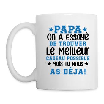 Papa on a essayé de te trouver le meilleur - Mug blanc - blanc - Gauche