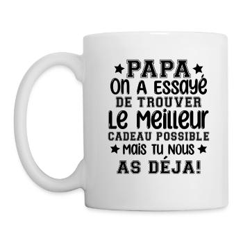 Papa on a essayé de te trouver le meilleur - Mug blanc - blanc - Gauche