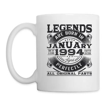 Né le 29 janvier 1994 Gift Man - Mug blanc - blanc - Gauche