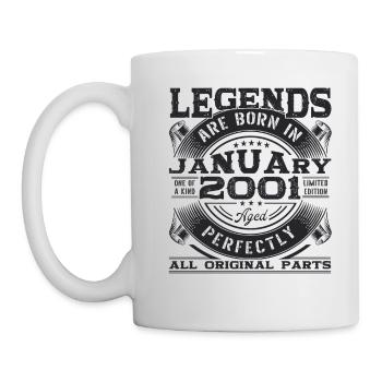 Year 2001 January 22nd birthday Gift man - Mug - white - Left