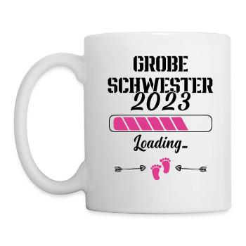Annoncer une grossesse Grande sœur 2023 - Mug blanc - blanc - Gauche