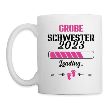 Annoncer une grossesse Grande sœur 2023 - Mug blanc - blanc - Gauche