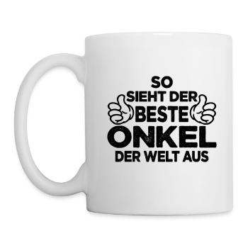 So sieht der beste Onkel der Welt aus - Tasse - Weiß - Links