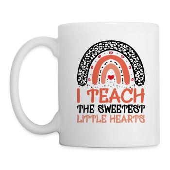 J'enseigne aux plus beaux petits cœurs - Mug blanc - blanc - Gauche
