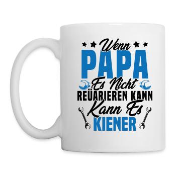 Si papa ne peut pas le réparer personne ne peut - Mug blanc - blanc - Gauche