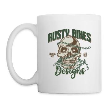 Rusty Bikes Designs. Motorrad. Biker Design. - Tasse - Weiß - Links