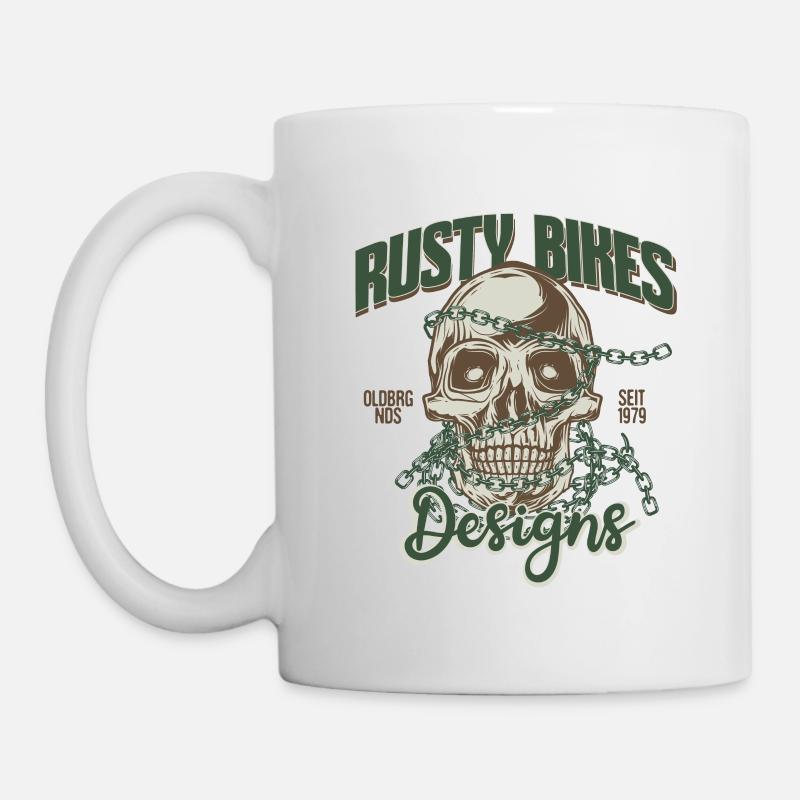Rusty Bikes Designs. Motorrad. Biker Design. - Tasse - Weiß
