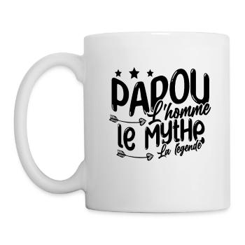 Grand-Père Papou l'Homme le Mythe la Légende - Mug blanc - blanc - Gauche
