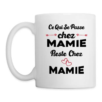 Ce qui se passe chez mamie reste chez mamie Cadeau - Mug blanc - blanc - Gauche