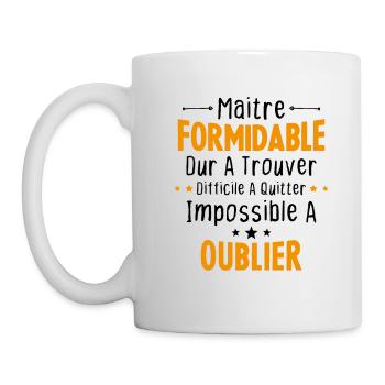 Maître Formidable Idée Cadeau Maître D'école - Mug blanc - blanc - Gauche