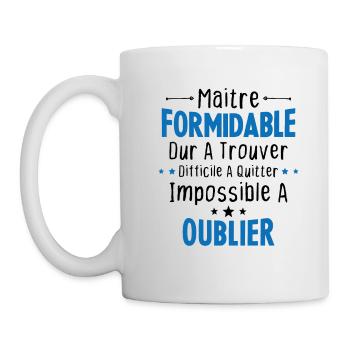 Maître Formidable Idée Cadeau Maître D'école - Mug blanc - blanc - Gauche